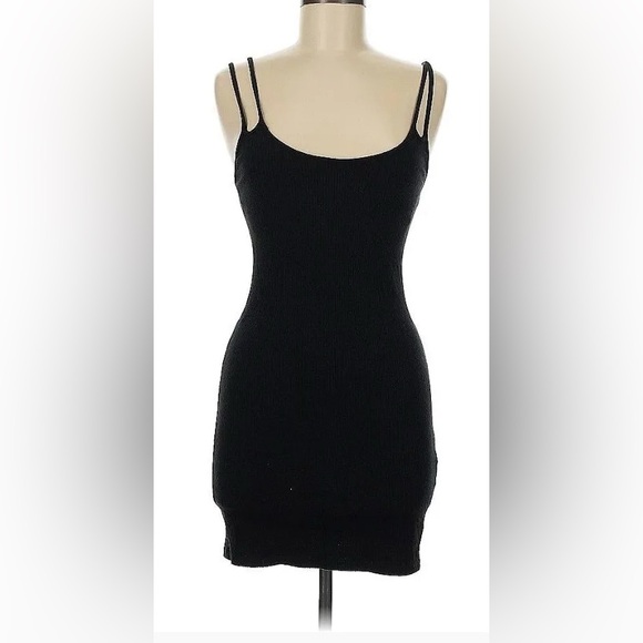 Zara Black Ribbed DRESS brand new wit tag - Picture 1 of 3